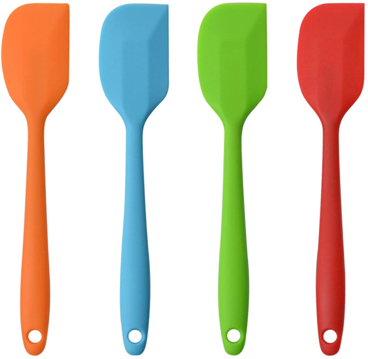 Silicone Spatulas, 11 inch Rubber Spatula Heat Resistant Non-Stick Flexible Scrapers Baking Mixing Tool (4 Piece)