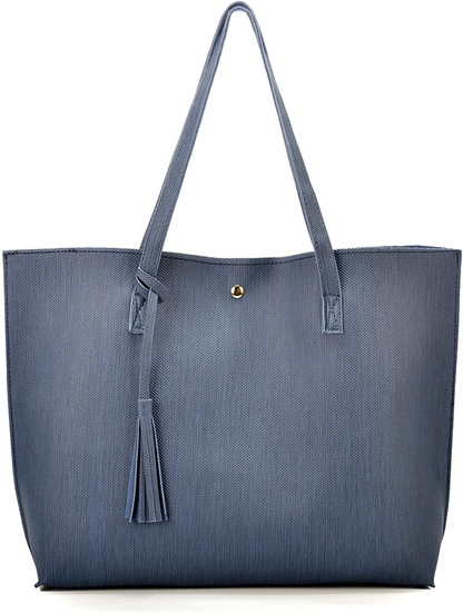 Women's Tote Bags Top Handle Satchel Handbags Faux Leather Tassel Shoulder Purse