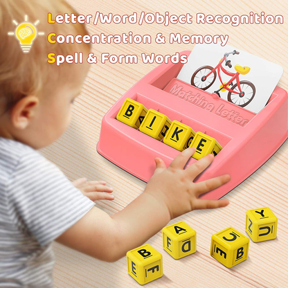 HahaGift Educational Toys for 3-5 Year Old Boy Girl Gifts, Matching Letter Learning Games Activities, Ideal Christmas Birthday Gift for Toddler Kids Age 2 3 4 5 Year Olds Boys Girls