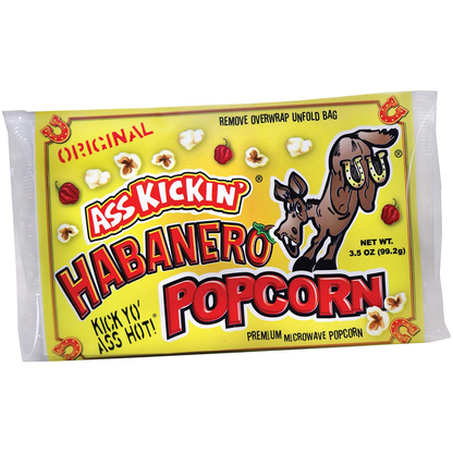 ASS KICKIN’ Premium Microwave Popcorn – Popcorn Variety Pack (3) in Canvas Bag - Ultimate Sweet and Spicy Gourmet Gift - Makes a Great Movie Theater Popcorn or Snack Food for Movie Night
