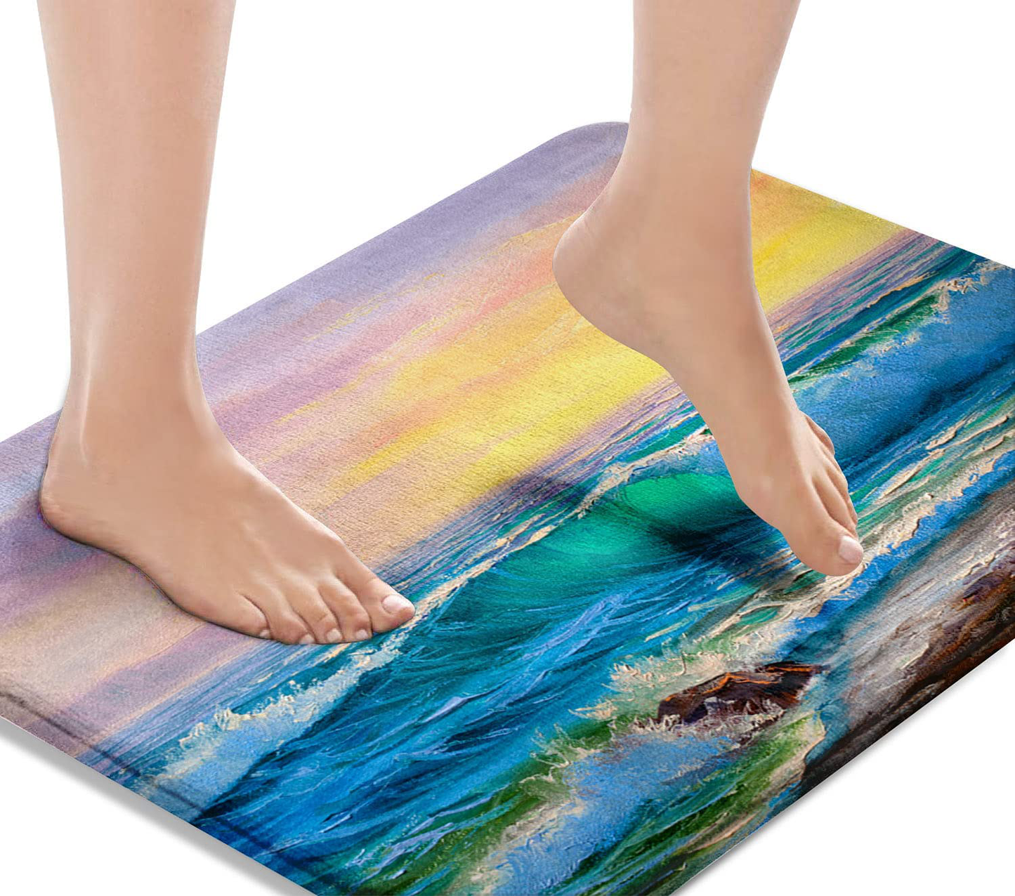 Bath Mats for Bathroom, Bathroom Mats Rugs Non-Slip,  Washable Cover 