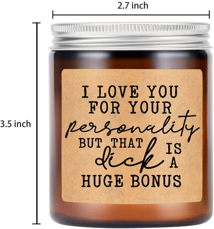 LEADO Lavender Scented Candles - Funny Gifts for Men, Gifts for Him - Gifts for Husband, Boyfriend Gifts - Naughty Anniversary, Christmas, Birthday Gifts for Men, Husbands, Boyfriends, Fiance, Friends