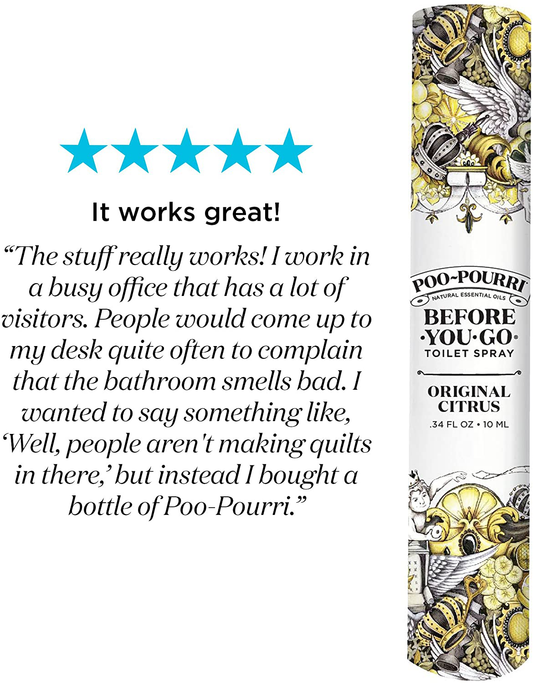 Poo-Pourri Before-You-go Toilet Spray.34 Fl Oz, Original Citrus, 3