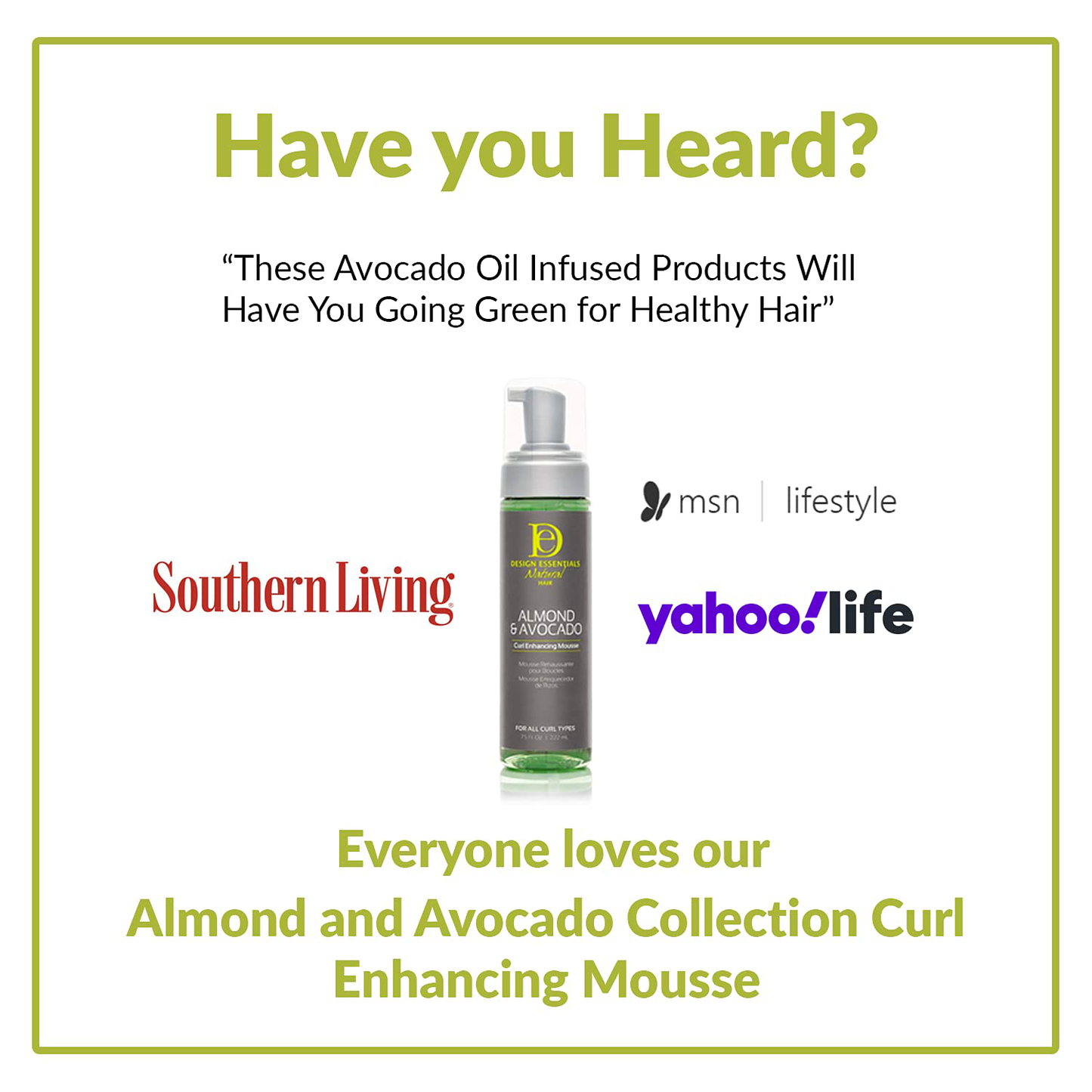Design Essentials Natural Curl Enhancing Mousse REFILL, Best Value - Almond & Avocado Collection, 32 Oz
