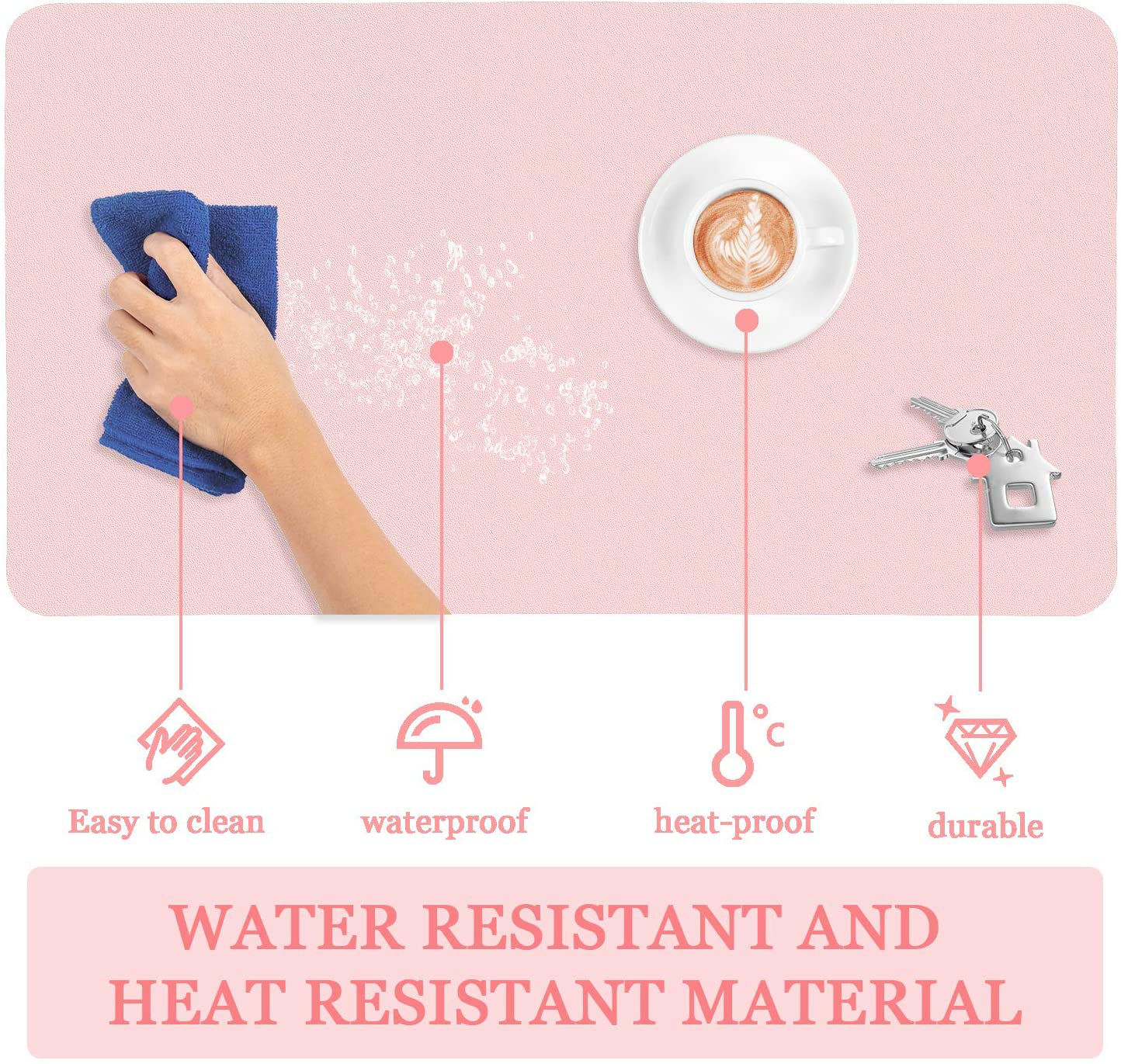 Writing Desk Pad Protector, Anti-Slip Thin Mousepad for Computers,Office Desk Accessories Laptop Waterproof Desk Protector for Office Decor and Home