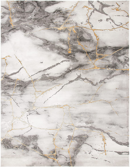Safavieh Craft Collection CFT877F Modern Abstract Non-Shedding Living Room Bedroom Accent Area Rug, 4' x 6', Grey / Gold