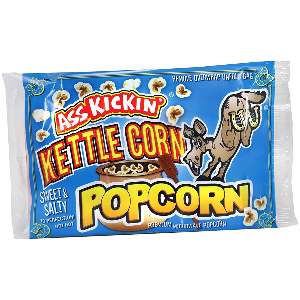 ASS KICKIN’ Premium Microwave Popcorn – Popcorn Variety Pack (3) in Canvas Bag - Ultimate Sweet and Spicy Gourmet Gift - Makes a Great Movie Theater Popcorn or Snack Food for Movie Night