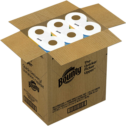 Bounty Quick-Size Paper Towels, 12 Family Rolls = 30 Regular Rolls
