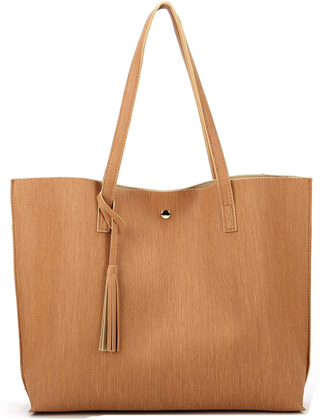 Women's Tote Bags Top Handle Satchel Handbags Faux Leather Tassel Shoulder Purse