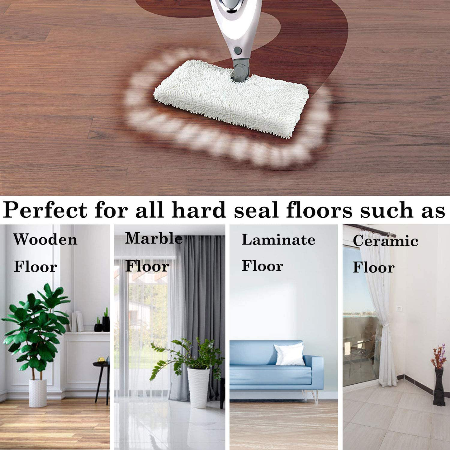FFsign 6 Pack Replacement Washable Microfiber Steam Mop Pads for Shark Steam Pocket Mop Hard Floor Cleaner S3501 S3550 S3601 S3601D S3801 S3801CO S3901 SE450 S2901 S2902, 6 Pcs Cleaning Steamer Pad