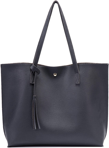 Women's Tote Bags Top Handle Satchel Handbags Faux Leather Tassel Shoulder Purse