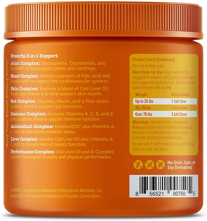 Multifunctional Supplements for Dogs - Glucosamine Chondroitin for Joint Support with Probiotics for Gut & Immune Health