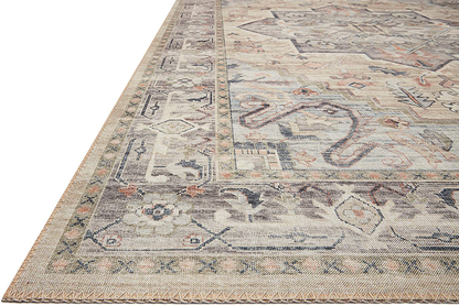 Loloi II Hathaway Collection HTH-04 Beige / Multi, Traditional Runner Rug, 2'-6" x 7'-6"