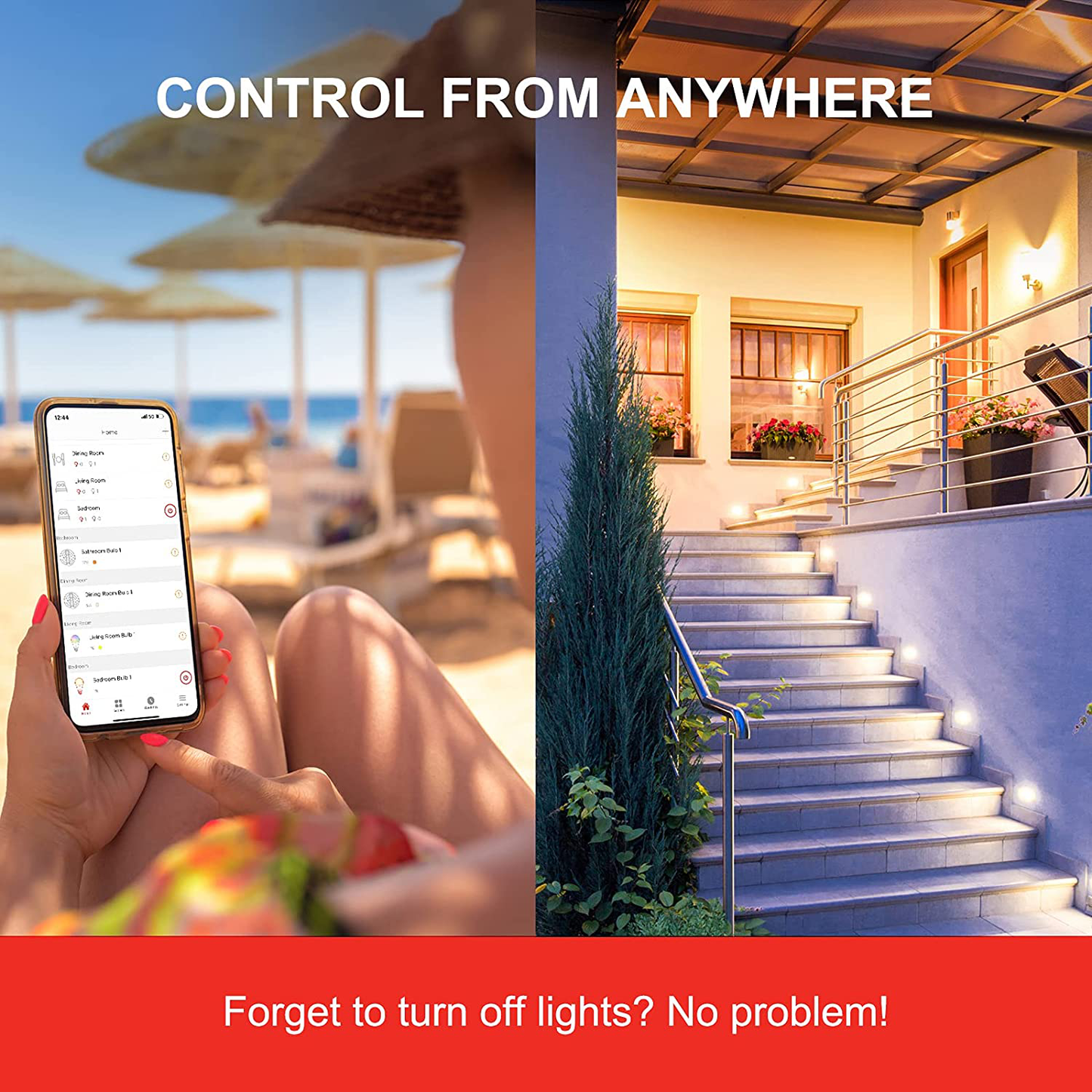 WiFi Light Bulbs, Dimmable Alexa Light Bulb, Smart Light Bulbs that Work with Alexa & Google Home