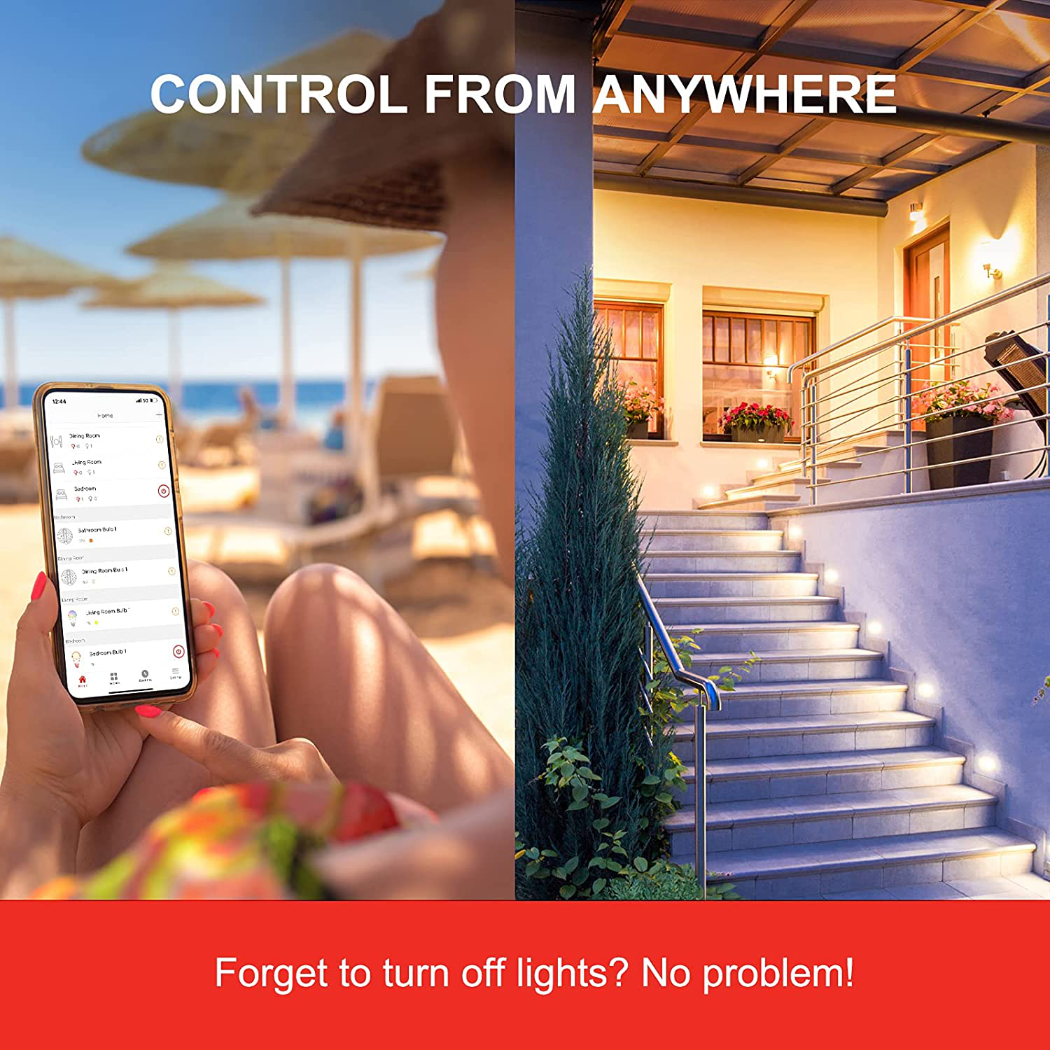 WiFi Light Bulbs, Dimmable Alexa Light Bulb, Smart Light Bulbs that Work with Alexa & Google Home