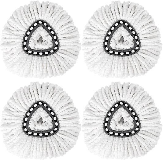 Strengthmix Spin Mop Replacement Heads, Microfiber Spin Mop Refills, Easy Cleaning Mop Head Replacement,4 Pack