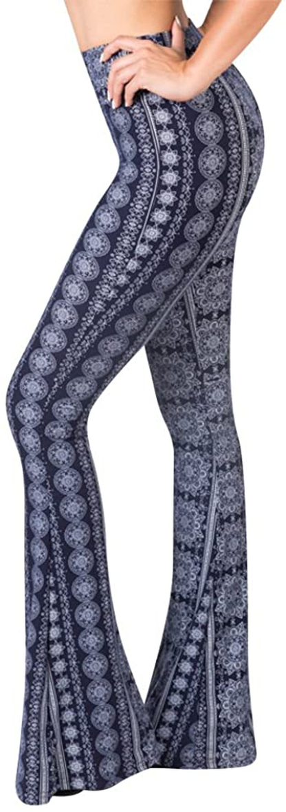 SATINA High Waisted Flare Palazzo Wide Leg Pants | Printed & Solid | Reg & Plus