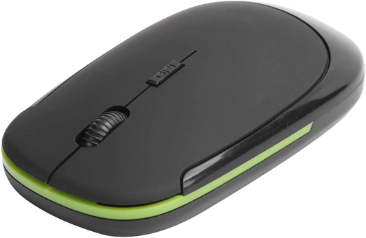 Wireless Mouse 2.4G Wreless Frequency Hopping Adjustable Optical USB Receiver Notebook Computer Accessories 1600dpi Silent Micro Motion Design Lightweight and Portable(Black)
