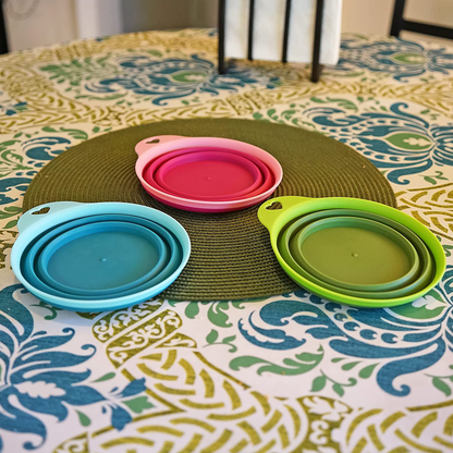Southern Homewares Collapsible Silicone Pet Bowl Travel Set 3 Piece for Home Pets Water Feed Dorms Camping