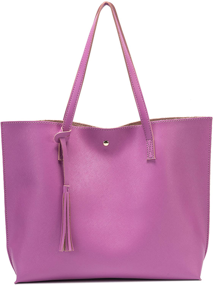Women's Tote Bags Top Handle Satchel Handbags Faux Leather Tassel Shoulder Purse