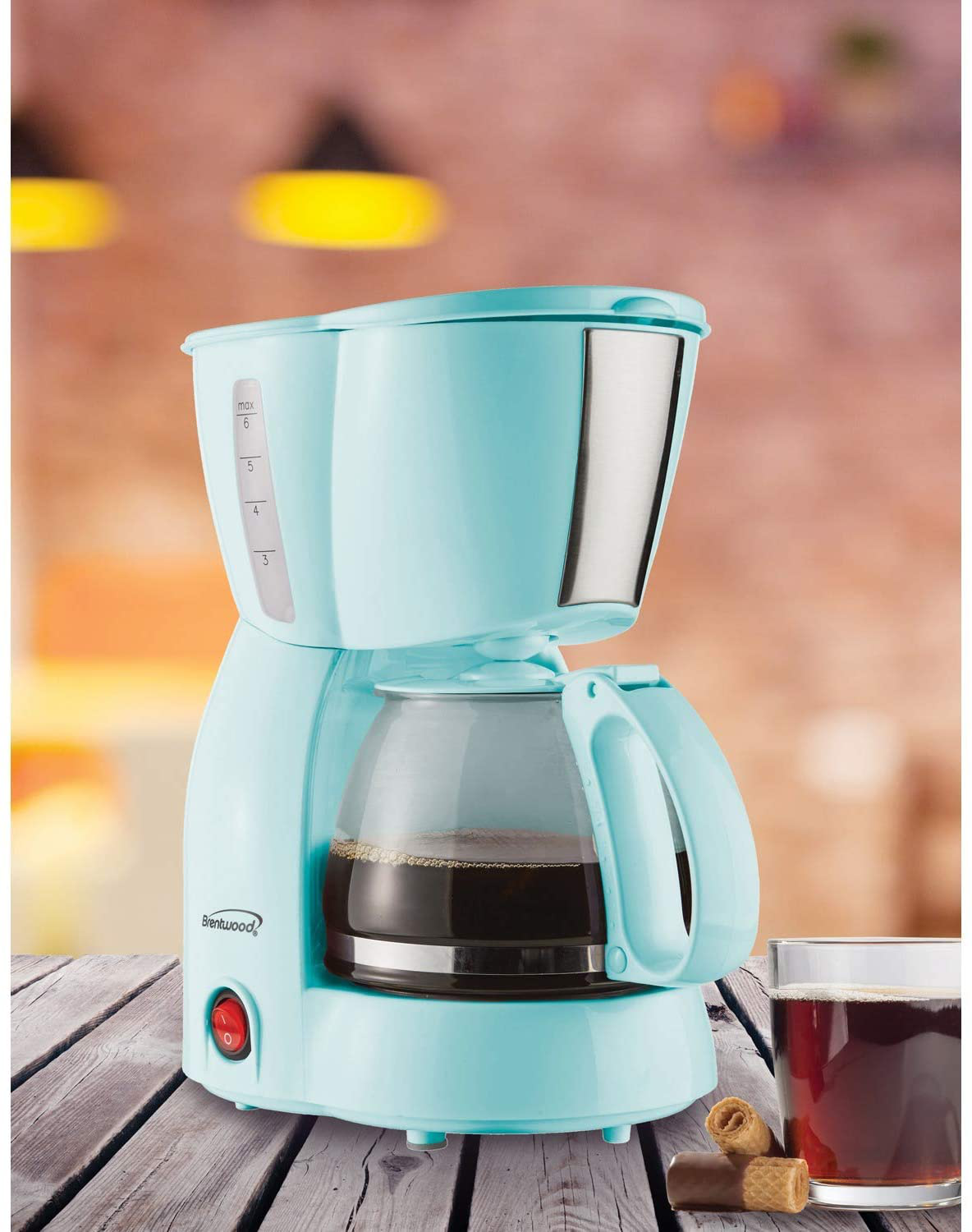 Brentwood TS-213BL 4 Cup Coffee Maker, Blue
