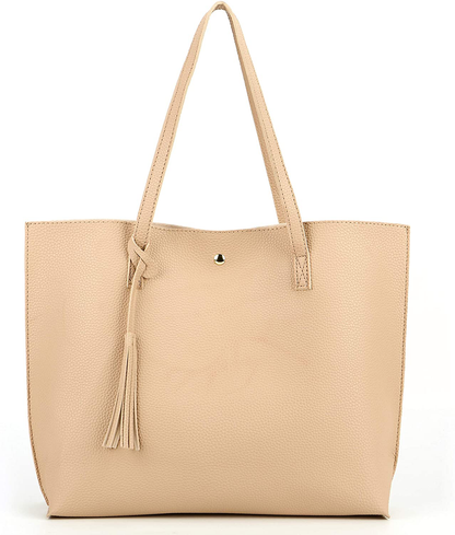 Women's Tote Bags Top Handle Satchel Handbags Faux Leather Tassel Shoulder Purse