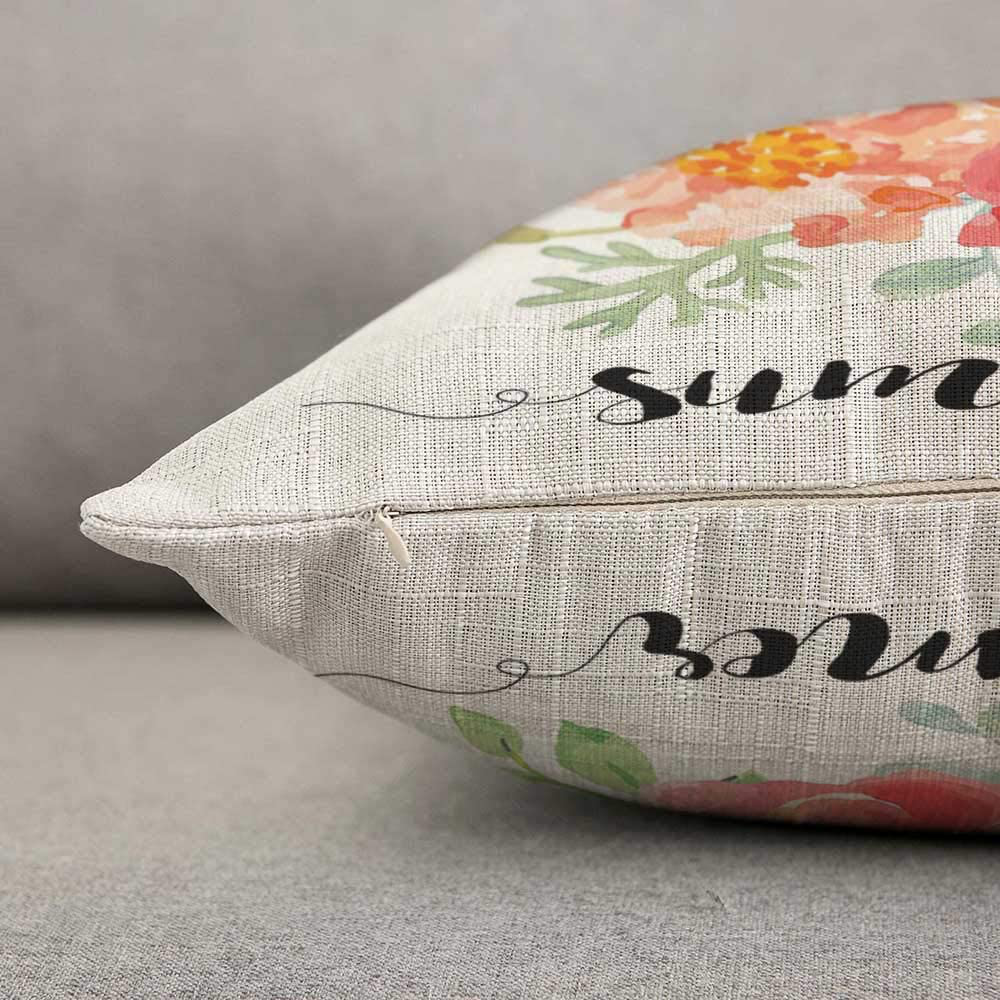 Cotton Linen Throw Pillow Case Pillow Cushion Covers Home Sofa Decorative 18 X 18 Inch