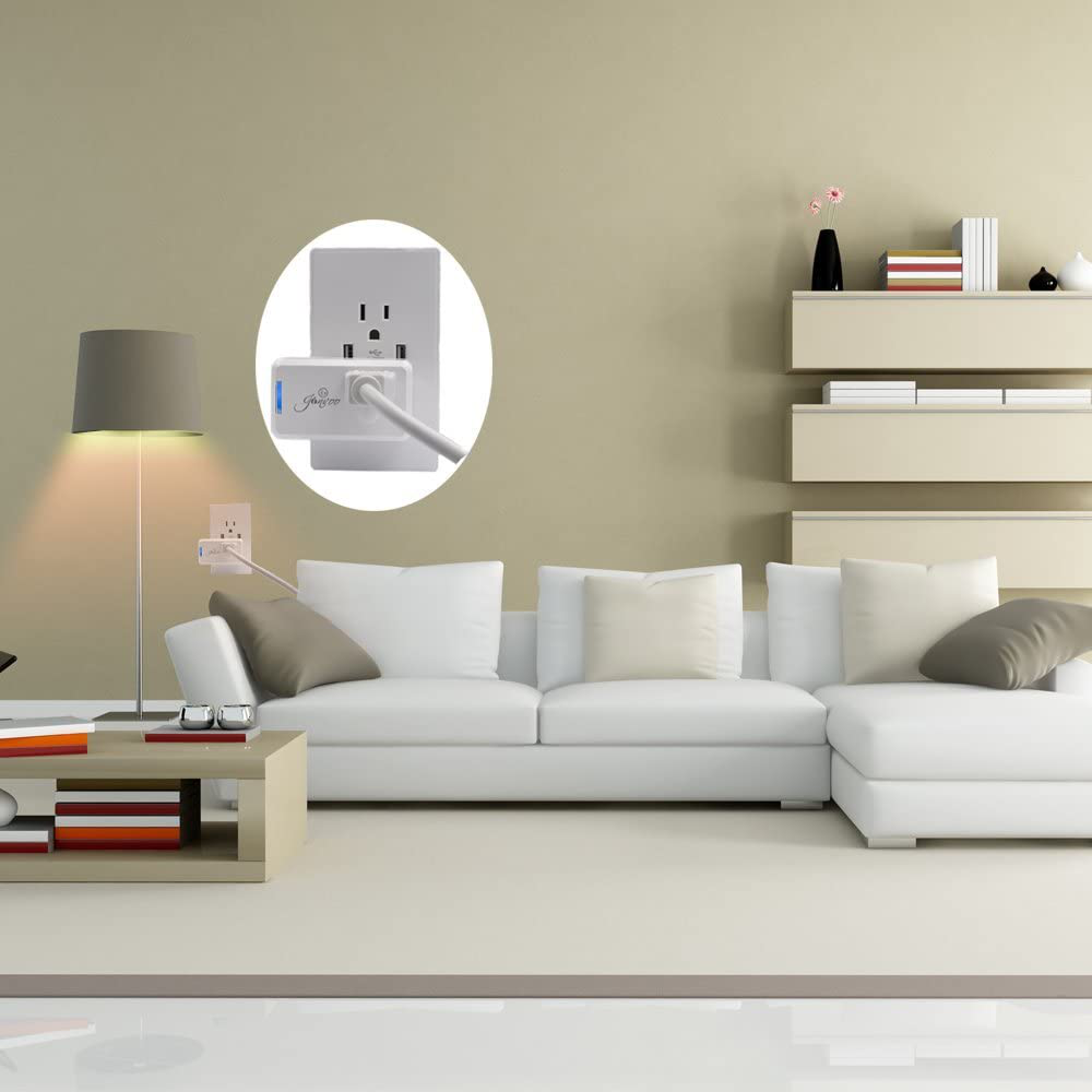 Wi-Fi Smart Plug Wireless Mini Outlet with Schedule Compatible with Alexa Echo, Works with Google Home