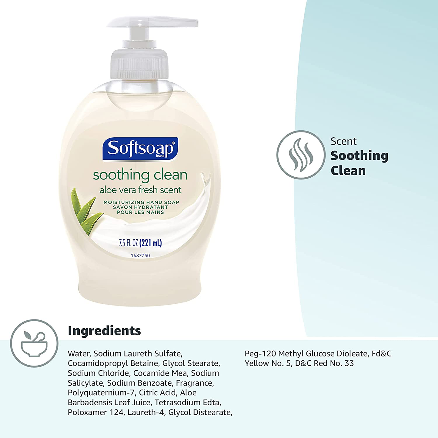 Softsoap Liquid Hand Soap, Aloe - 7.5 fluid ounce
