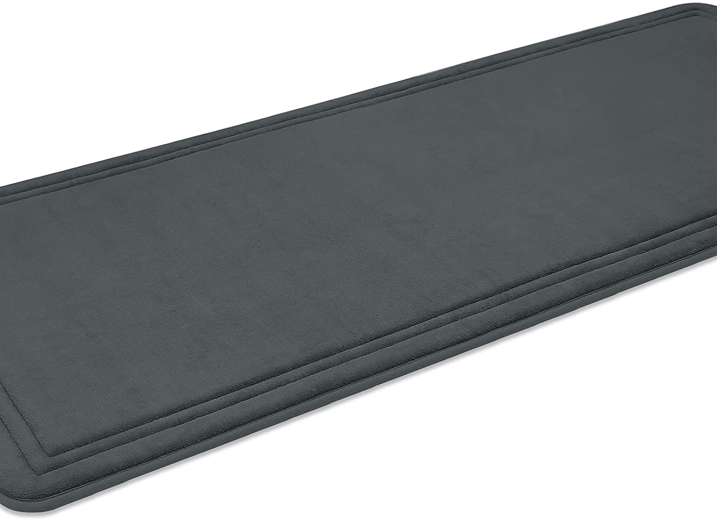 Memory Foam Bath Mat Non Slip Absorbent Super Cozy Velvet Bathroom Rug Carpet, Machine Washable