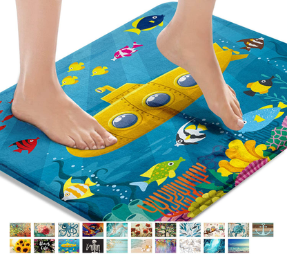 Bath Mats for Bathroom, Bathroom Mats Rugs Non-Slip,  Washable Cover 
