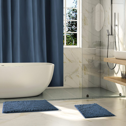 Microfiber Bath Rugs Chenille Bath Mat, Ultra Soft NUFR Bathroom Rugs Quick-Dry, Water Absorbent 