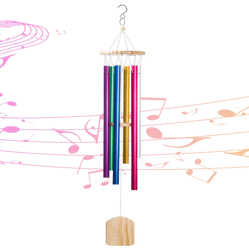 Wind Chimes Bells -  6 Metal Tubes