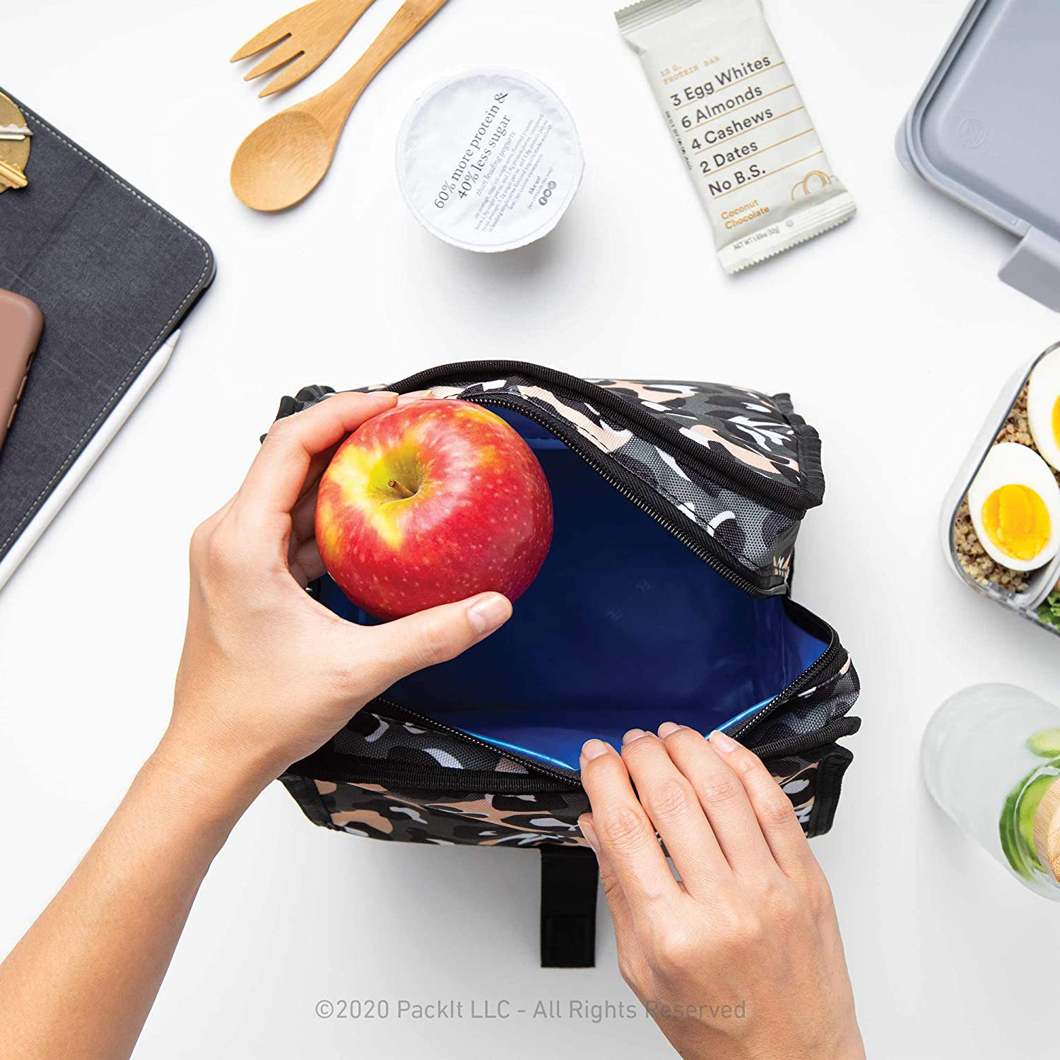 PackIt Freezable Lunch Bag with Zip Closure, Paradise Breeze