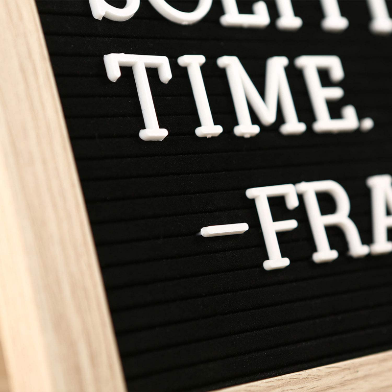 Changeable Wooden Message Board With Display Stand And Wall Mount