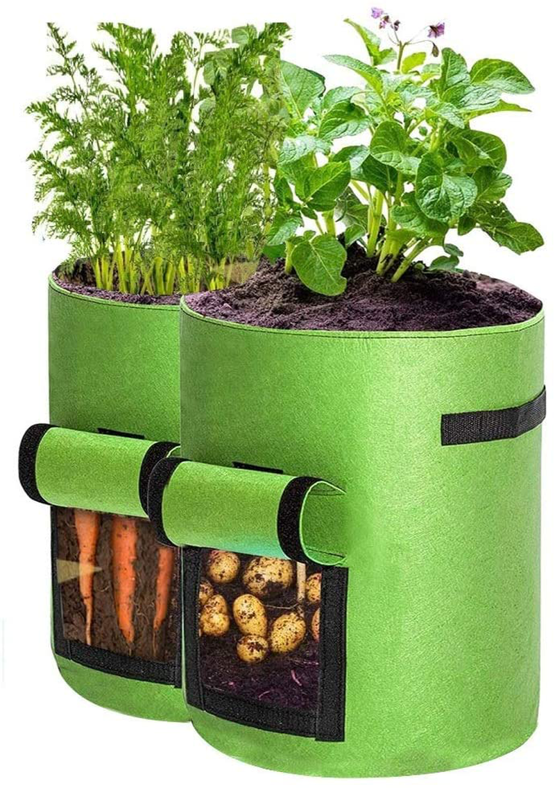 7 or 10 Gallon Grow Bags Fabric Pots with Handles