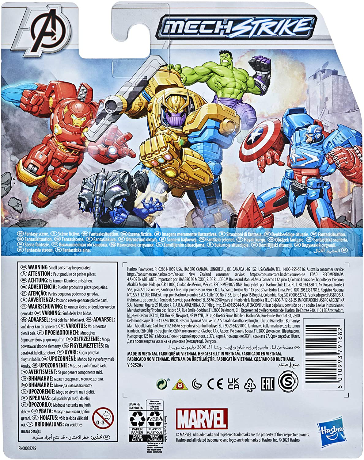 Avengers Hasbro Marvel Mech Strike 6-inch Scale Action Figure Toy Iron Man with Compatible Mech Battle Accessory, for Kids Ages 4 and Up