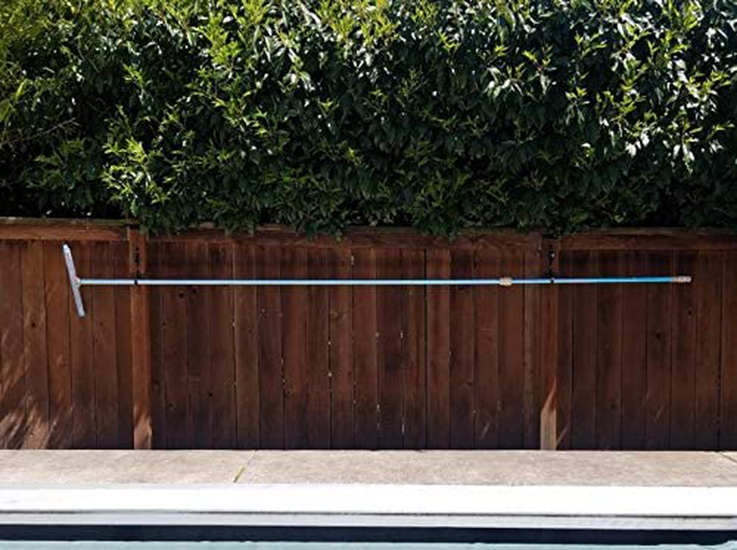 Pool Pole Hanger Premium 4pc Aluminium Holder Set by Aquatix Pro, Ideal Hooks for Telescopic Poles, Skimmers, Leaf Rakes, Nets, Brushes, Vacuum Hose, Garden Tools and Swimming Pool Accessories