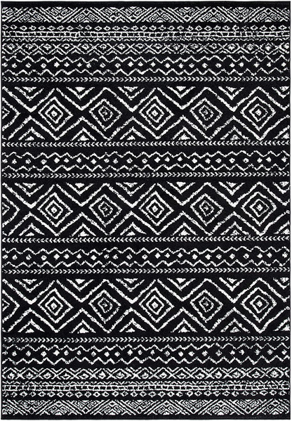 Safavieh Tulum Collection TUL267B Moroccan Boho Distressed Non-Shedding Living Room Bedroom Area Rug, 5' x 5' Square, Ivory / Light Grey