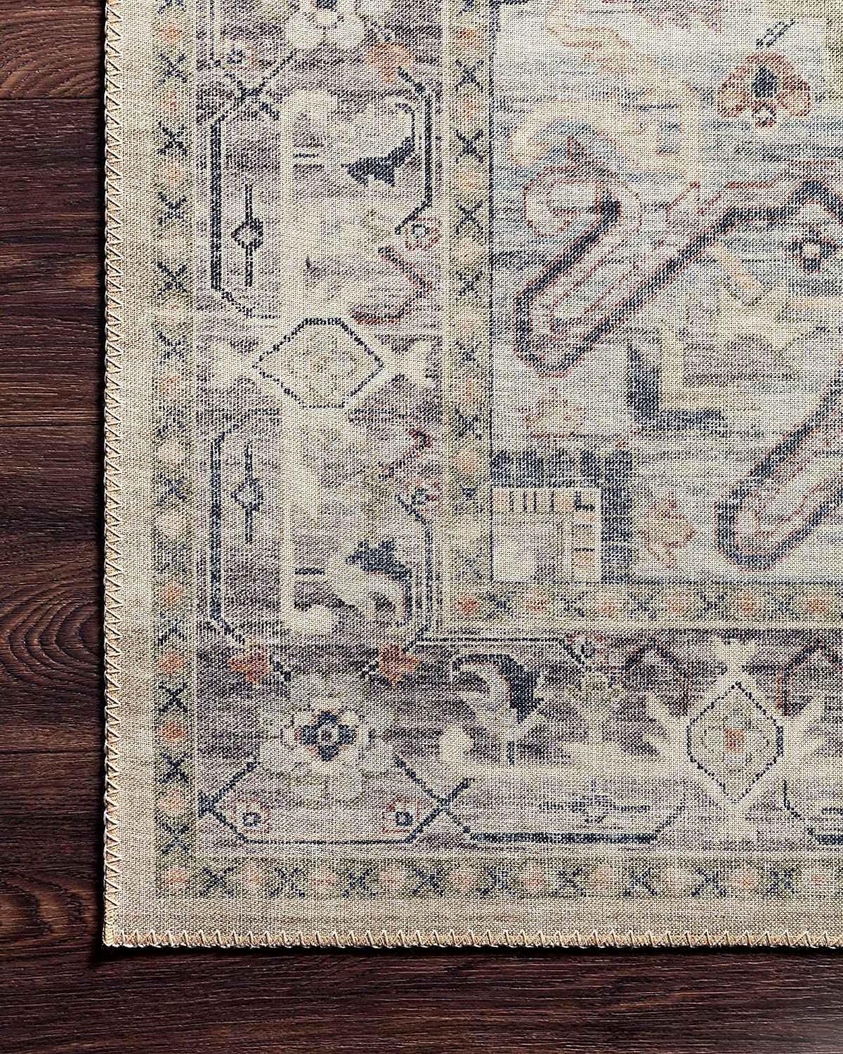 Loloi II Hathaway Collection HTH-04 Beige / Multi, Traditional Runner Rug, 2'-6" x 7'-6"