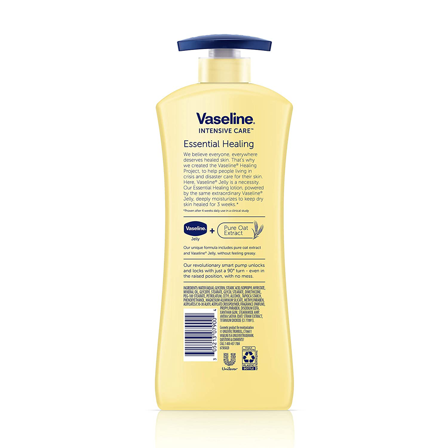Vaseline hand and body lotion Intensive Care Moisturizer for Dry Skin Essential Healing Clinically Proven to Moisturize Deeply With One Application 20.3 oz 3 count