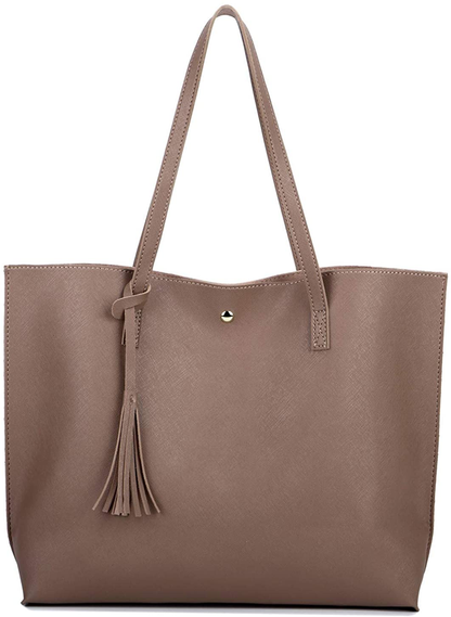 Women's Tote Bags Top Handle Satchel Handbags Faux Leather Tassel Shoulder Purse