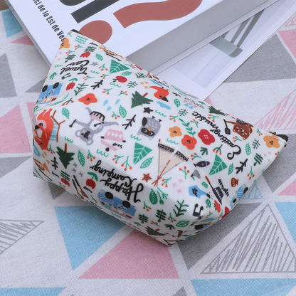 Toiletry Bag, Frcolor Multifunction Makeup Bag Purse Organizer Cartoon Cosmetic Pouch Waterproof Travel Cosmetic Case for Women Girls Teenagers (Happy Camping)