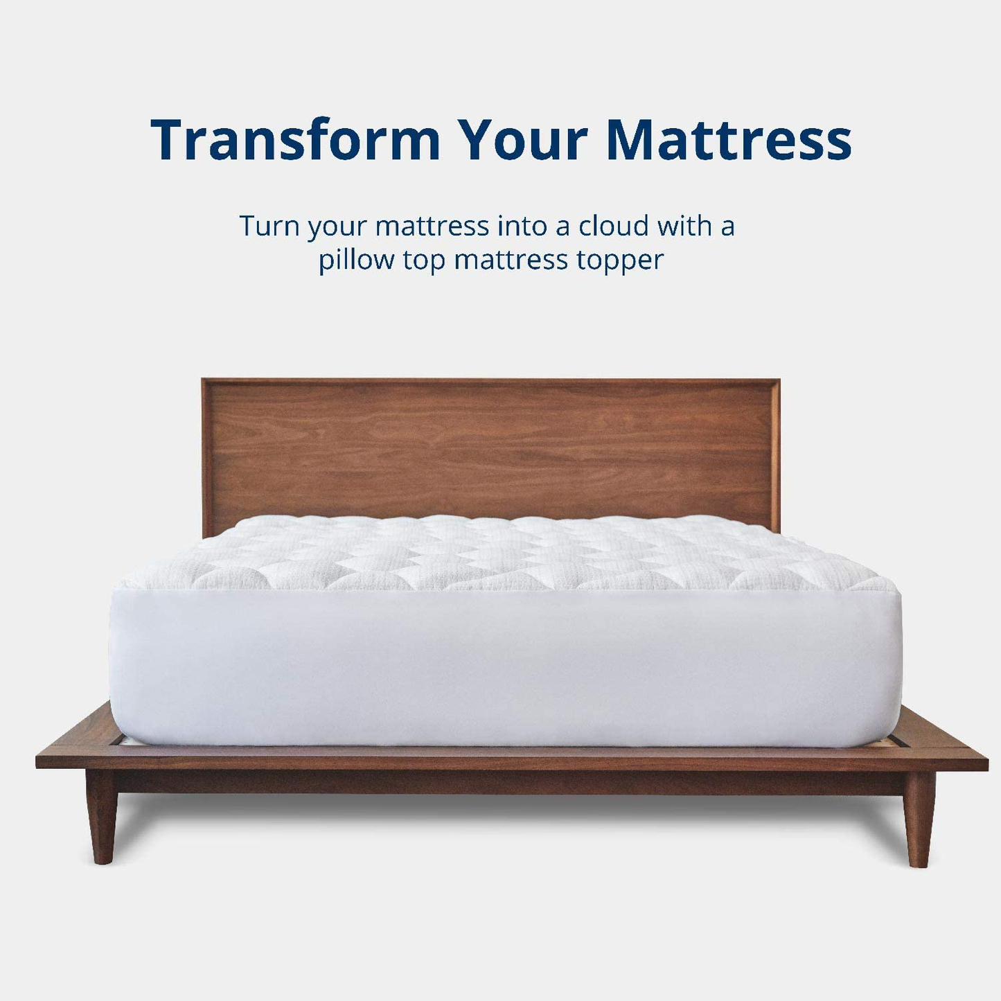 ViscoSoft Bamboo Mattress Pad Cal King - Extra Plush Pillowtop Mattress Topper - 18” Deep Pockets
