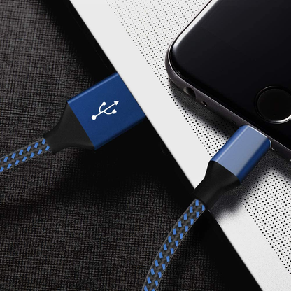 5 Pack(3/3/6/6/10ft) Nylon Braided Compatible iPhone Charger Lightning Cable Fast Charging