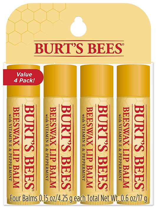Burt's Bees 100% Natural Origin Moisturizing Lip Balm, Original Beeswax, 2 Tubes in Blister Box