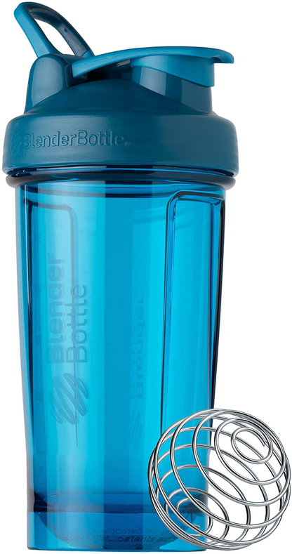 BlenderBottle Shaker Bottle Pro Series Perfect for Protein Shakes and Pre Workout, 24-Ounce, Black