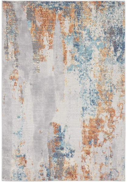 Luxe Weavers Rugs – Euston Modern Area Rugs with Abstract Patterns 7681 – Medium Pile Area Rug, Dark Blue, Light Blue / 4 x 5