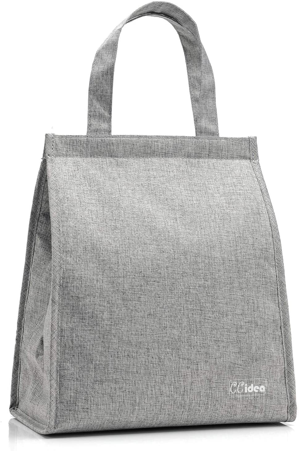 CCidea Lunch Bag For Men & Women, Simple Waterproof Insulated Large Adult Lunch Tote Bag (Black)