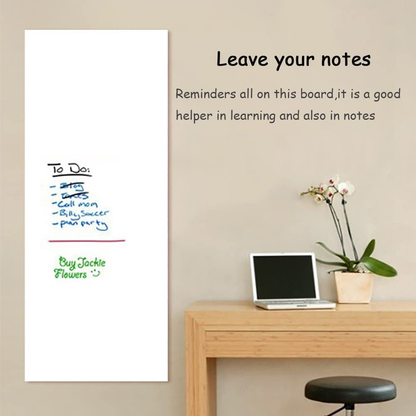 Dry Erase Whiteboard Sticker Wall Decal, Self-adhesive White Board Peel Stick Paper for School,Office,Home,Kids Drawing with 1 Water Pen (78.7" x 17.7")